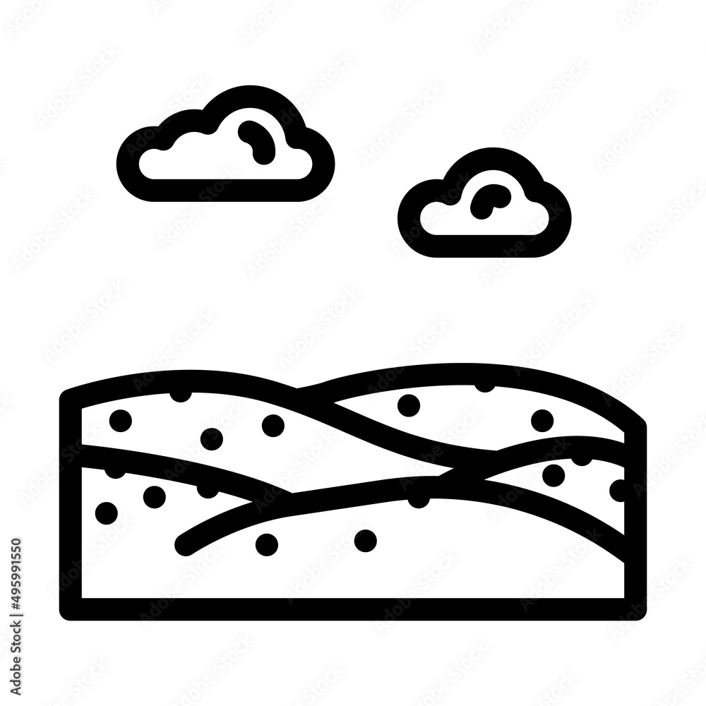 sahara desert line icon vector. sahara desert sign. isolated contour symbol black illustration sahara desert line icon vector. sahara desert sign. isolated contour symbol black illustration