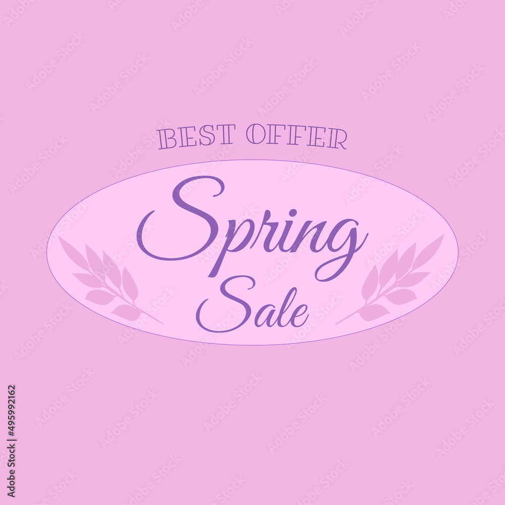 Spring Sale. Best offer. Vector Art, Icons, Graphics