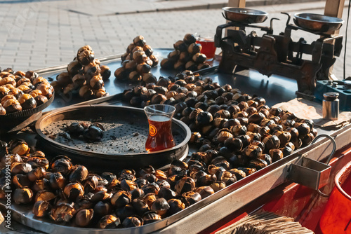 Chestnut vendor at the Taksim Square in Istanbul