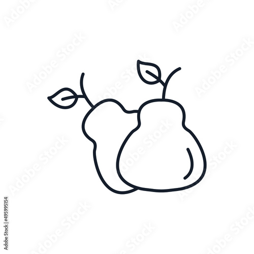 Pear icons  symbol vector elements for infographic web