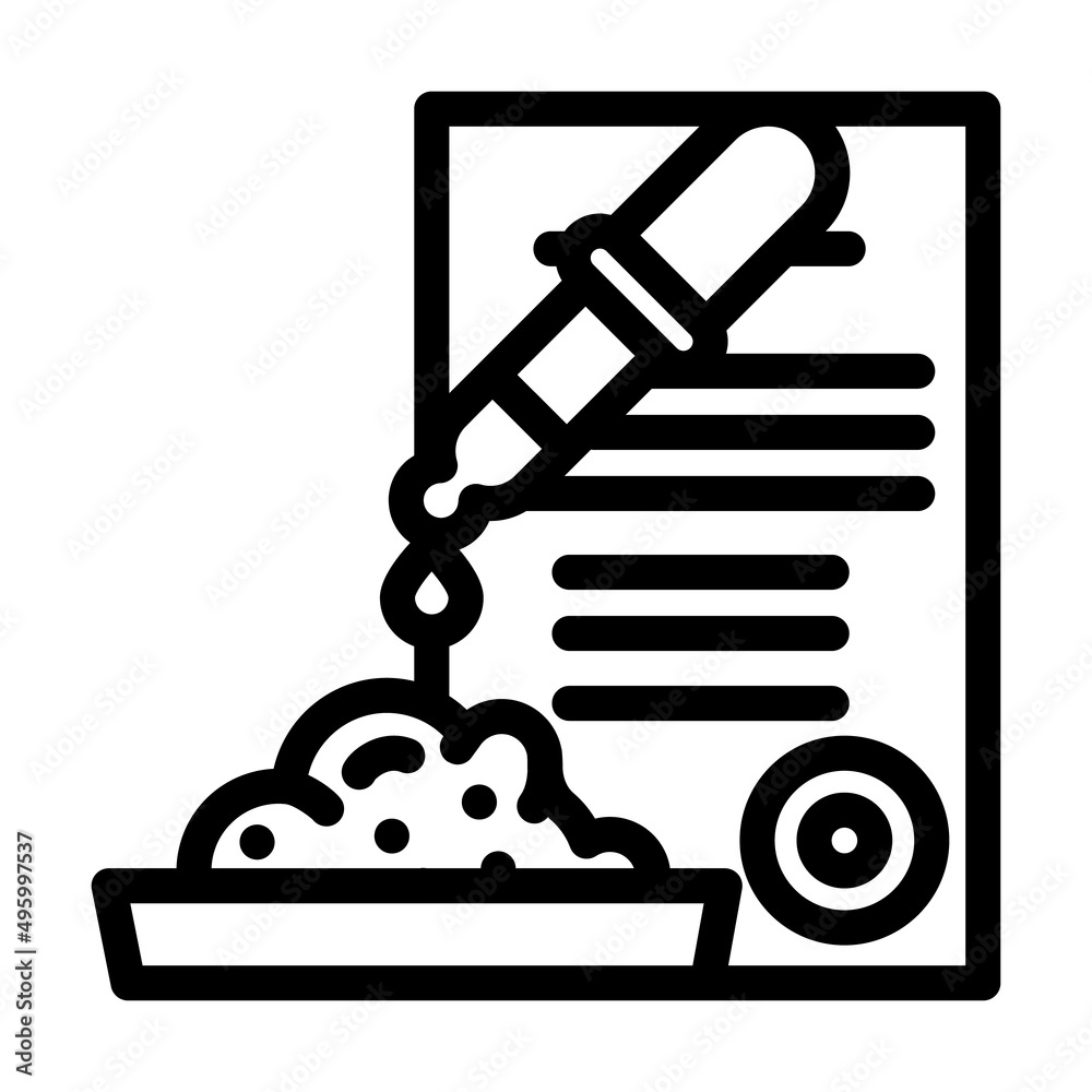 meat quality check line icon vector. meat quality check sign. isolated contour symbol black illustration meat quality check line icon vector. meat quality check sign. isolated contour symbol black illustration