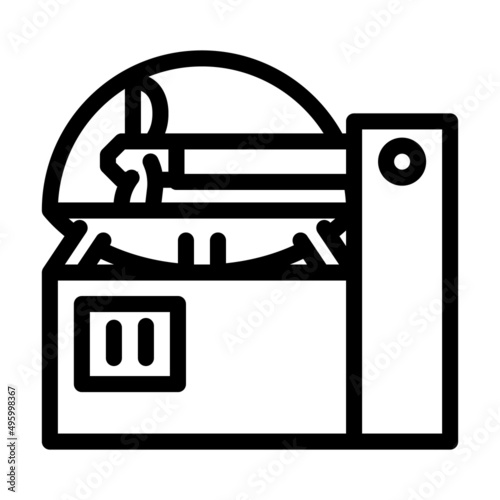 high speed cutter line icon vector. high speed cutter sign. isolated contour symbol black illustration