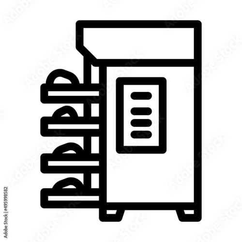 cooking and baking chamber line icon vector. cooking and baking chamber sign. isolated contour symbol black illustration