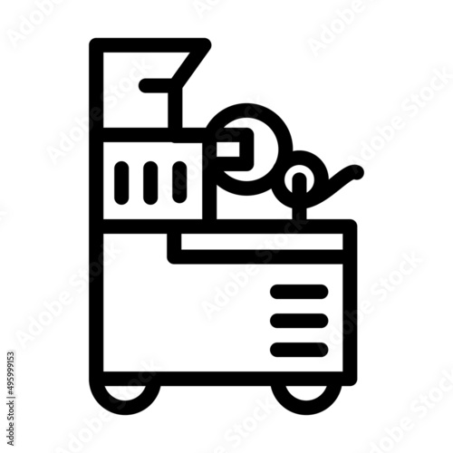 packing machines line icon vector. packing machines sign. isolated contour symbol black illustration