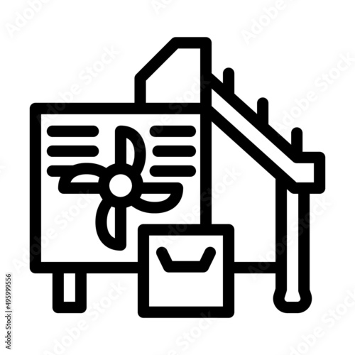 machines for grinding, bacon cutters line icon vector. machines for grinding, bacon cutters sign. isolated contour symbol black illustration