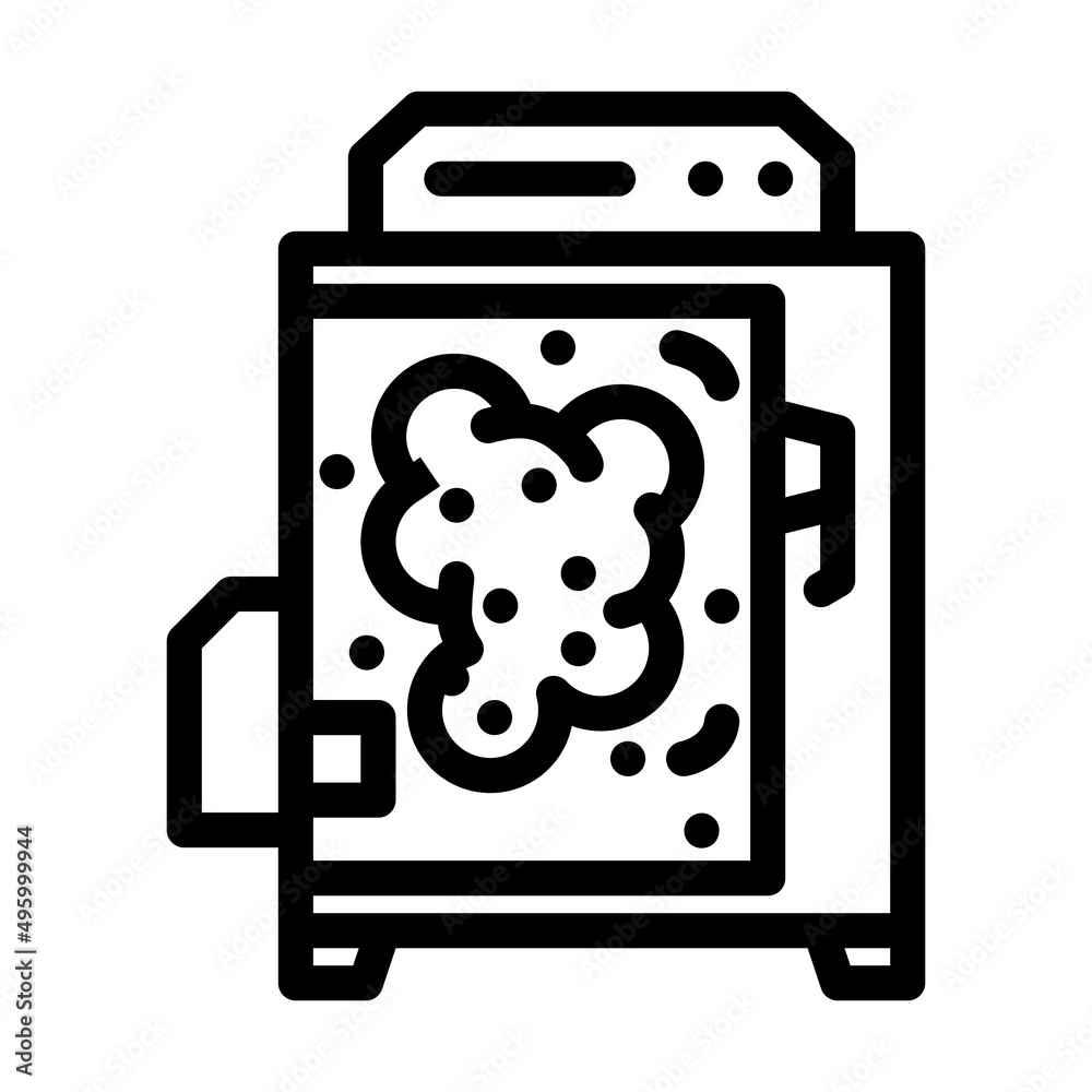 smoking chamber line icon vector. smoking chamber sign. isolated contour symbol black illustration smoking chamber line icon vector. smoking chamber sign. isolated contour symbol black illustration