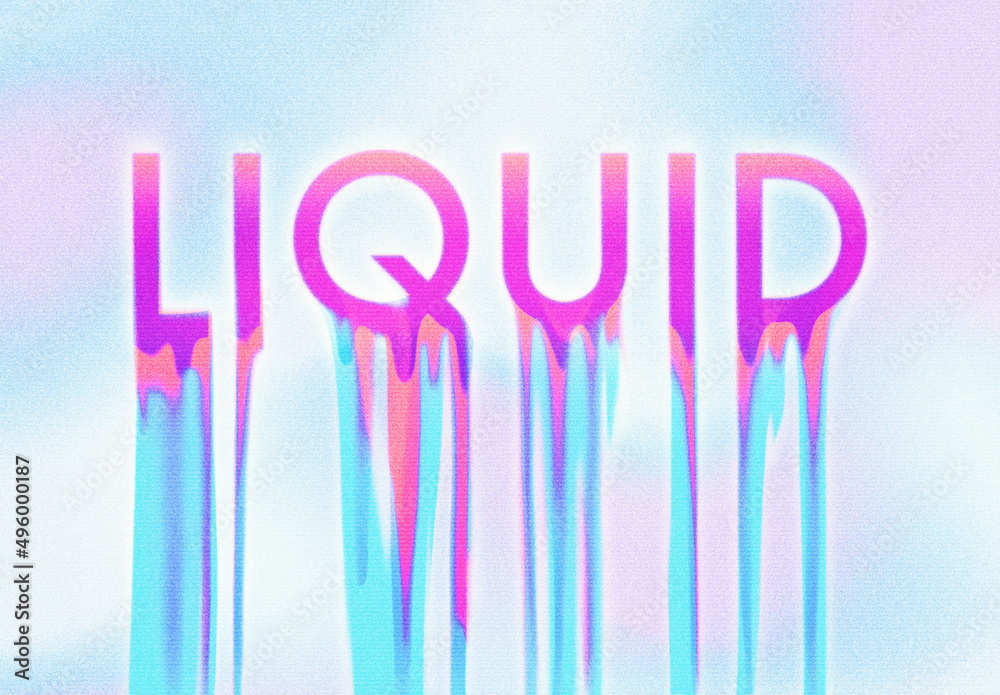 Liquid Text Effect Distortion Mockup Stock Template | Adobe Stock