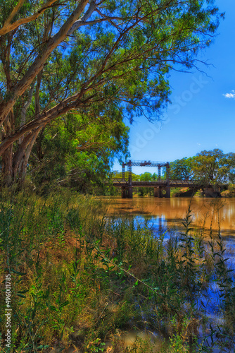 Fototapeta Naklejka Na Ścianę i Meble -  Darling river bridge far vert