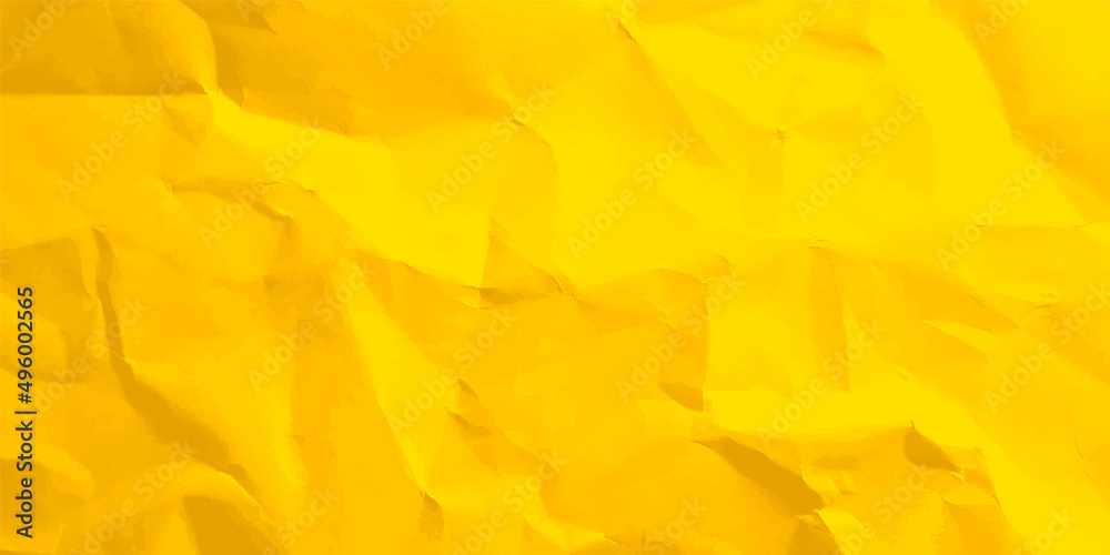 Colorful yellow crumpled paper texture. Rough grunge old blank. Colored background. Vector illustration Colorful yellow crumpled paper texture. Rough grunge old blank. Colored background. Vector illustration