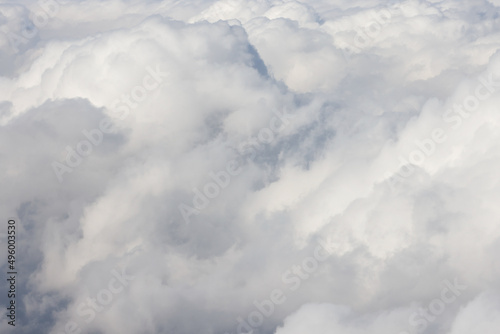 Slika na platnu Overhead view of billowing clouds