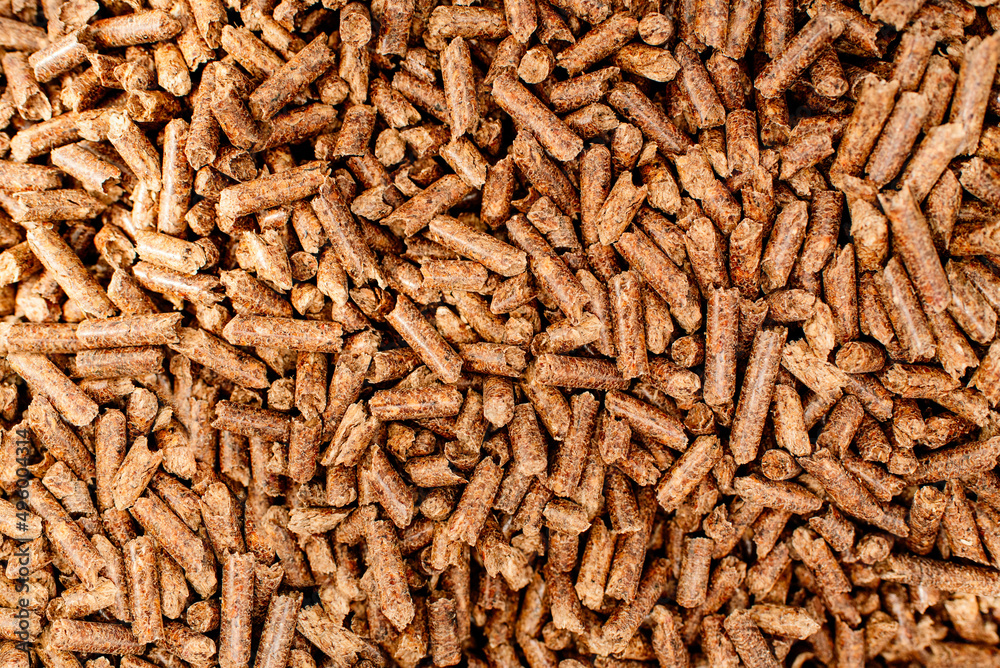 Wood pellets as sustainable fuel for heating. Wood pellets as sustainable fuel for heating.