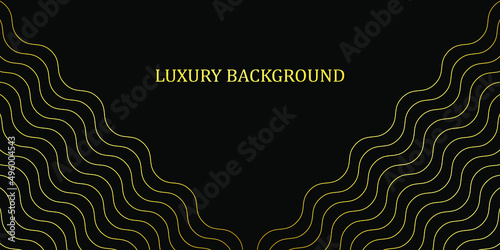 Black and gold luxury background. Vector illustration.