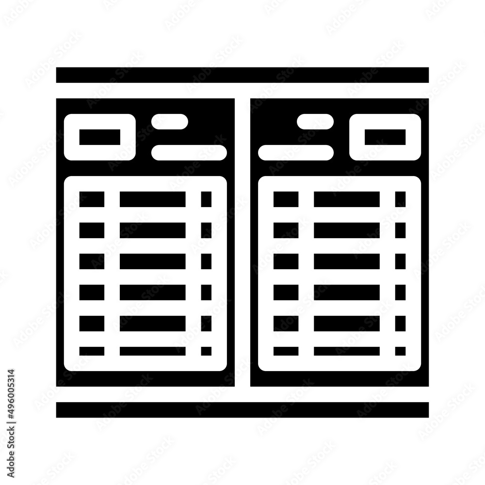 datebook with calendar glyph icon vector. datebook with calendar sign. isolated contour symbol black illustration datebook with calendar glyph icon vector. datebook with calendar sign. isolated contour symbol black illustration