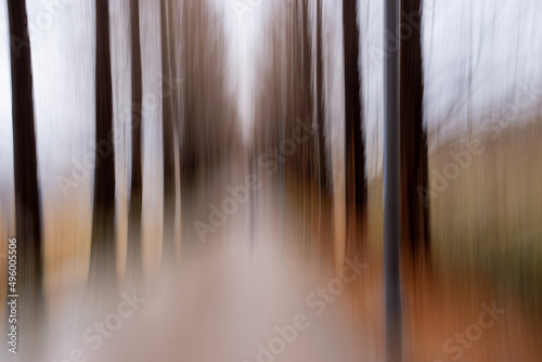Panoramic photos of fields and mountains created with intentional camera movement, icm photos