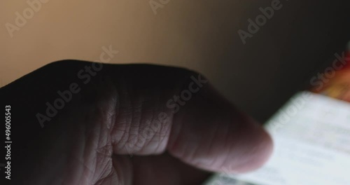 4K Video close up hand slide on social application. Concept for digital lifestyle and technology.