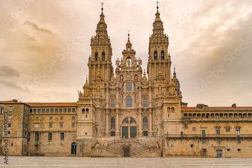 Leinwand Poster Santiago de Compostela Cathedral, Galicia, Spain