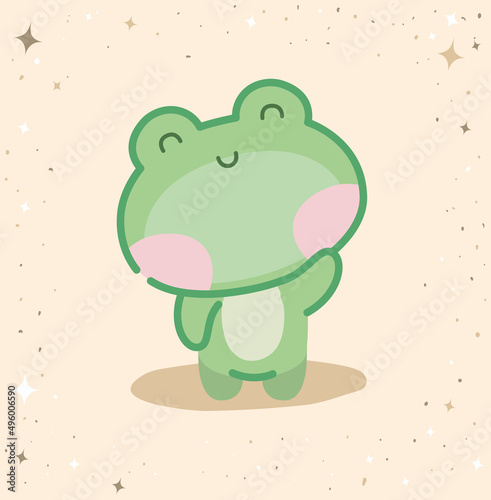 kawaii frog card
