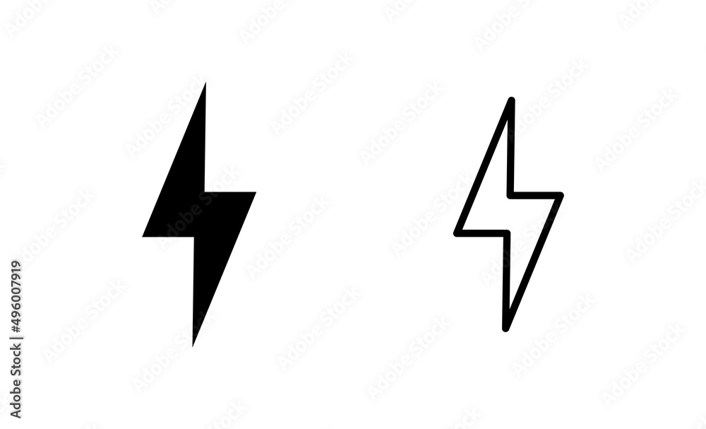 Lightning icon vector. electric sign and symbol. power icon. energy sign Lightning icon vector. electric sign and symbol. power icon. energy sign
