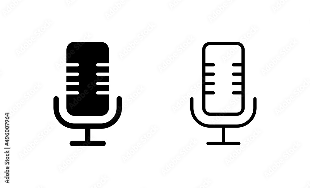 Microphone icon vector. karaoke sign and symbol Microphone icon vector. karaoke sign and symbol
