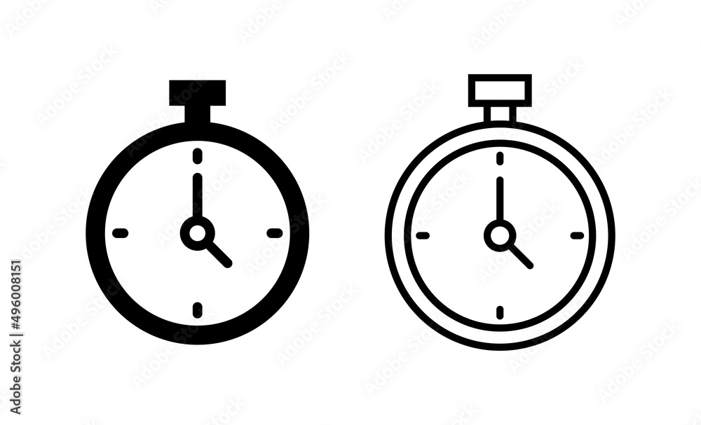 Stopwatch icon vector. Timer sign and symbol. Countdown icon. Period of time