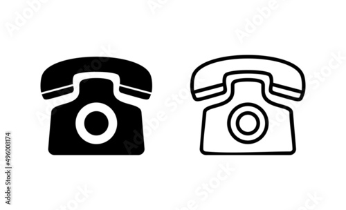 Telephone icon vector. phone sign and symbol © avaicon
