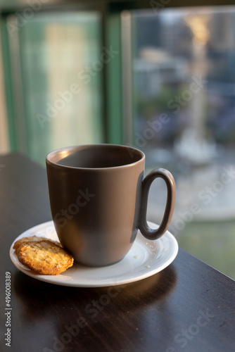 A Mug of Coffee with Cookies