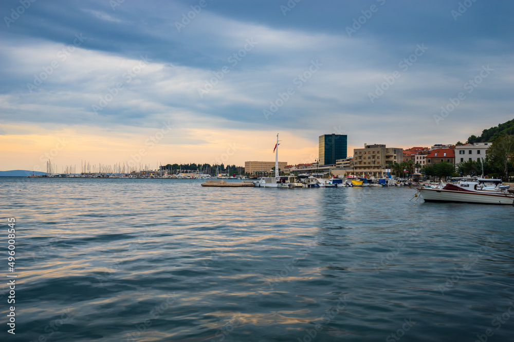 Fototapeta premium Split harbour at sunrise, Croatia 