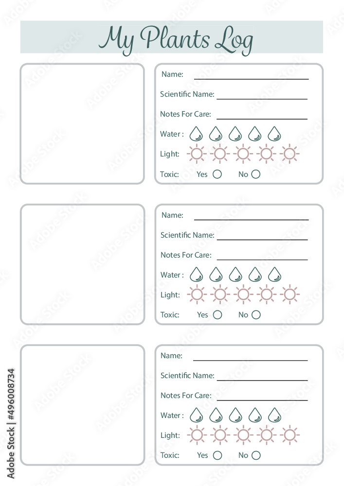 Graden Planner-My Plants Log