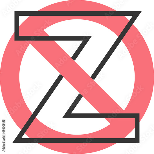 Russian terrorism symbol. Line Icon for Russion Terror in Ukraine