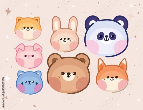 cute animals group