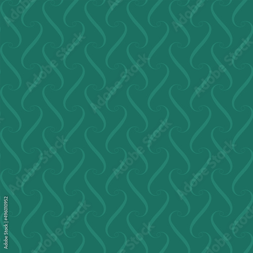 sea green repetitive background with curves and circles. modern stylish texture. vector seamless pattern. fabric swatch. wrapping paper. continuous print. design template for home decor, textile