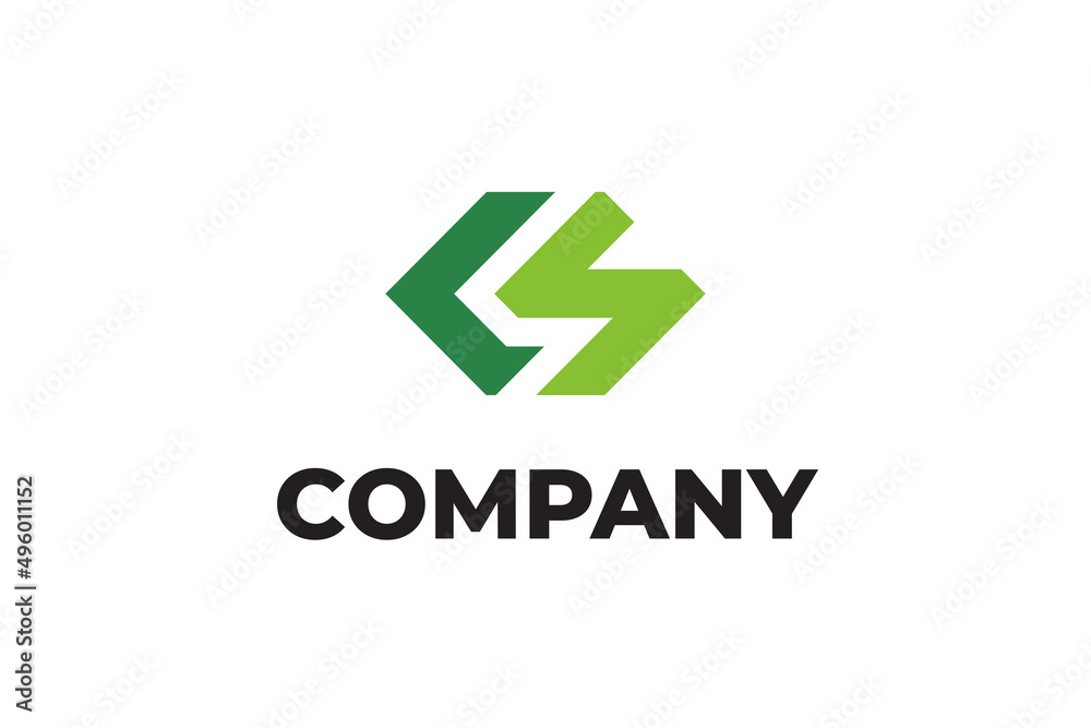 Initial letter CS logo design vector template