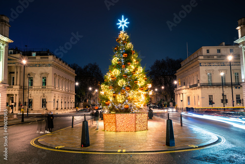 Photography Christmas tree on Waterloo Place in London