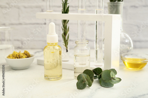 Bottles of natural essentia...