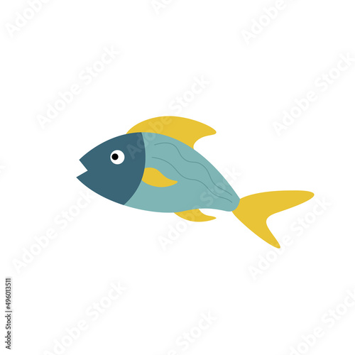 Fish vector illustration isolated on white background
