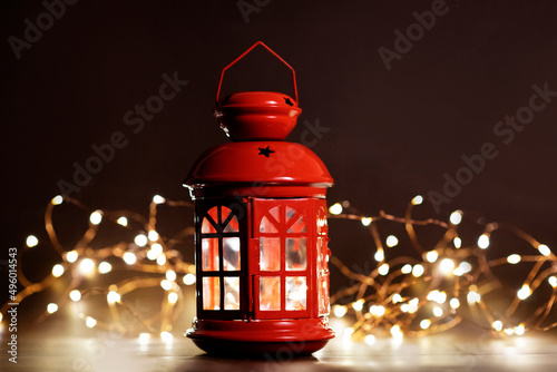 Ramadan and Eid al Fitr orange lantern 