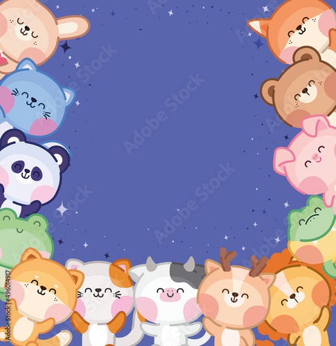 kawaii animals group