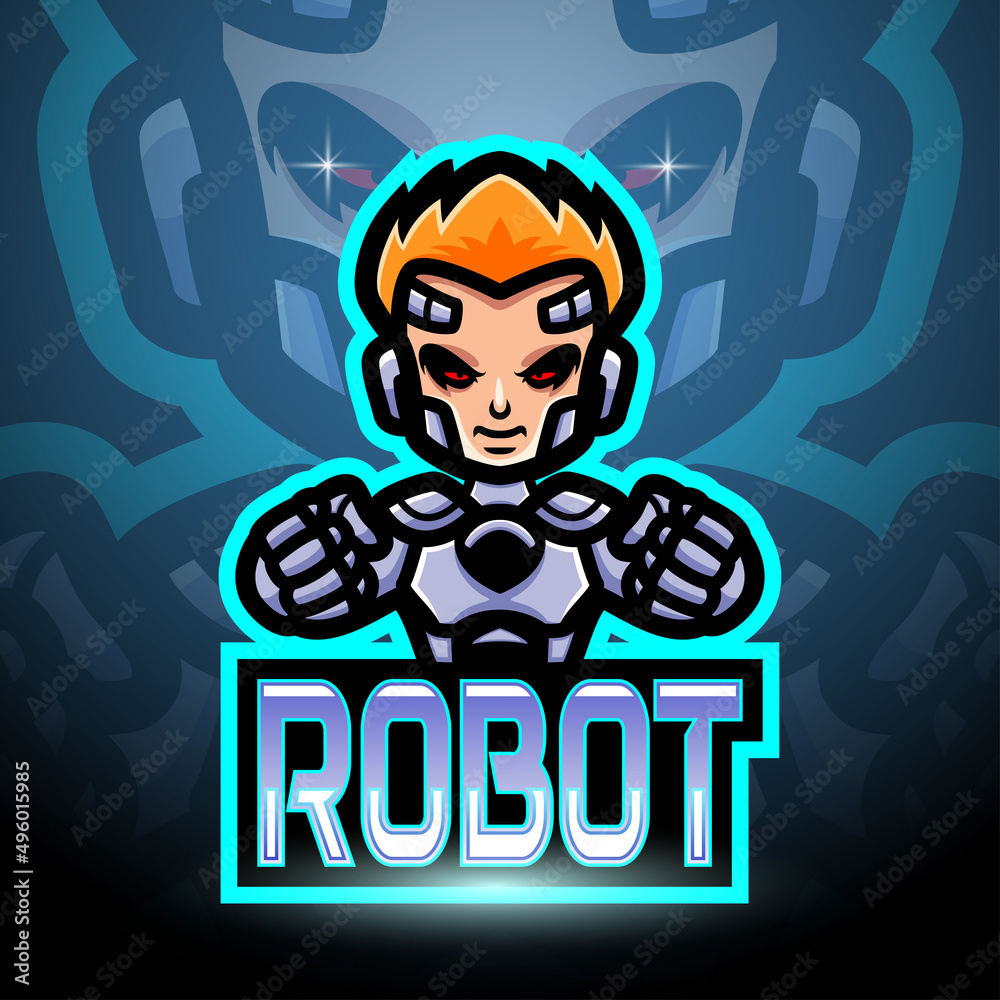 Robot esport logo mascot design Robot esport logo mascot design