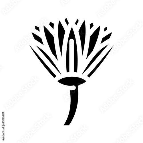lotus flower glyph icon vector. lotus flower sign. isolated contour symbol black illustration