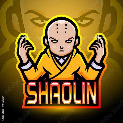 Shaolin esport logo mascot design