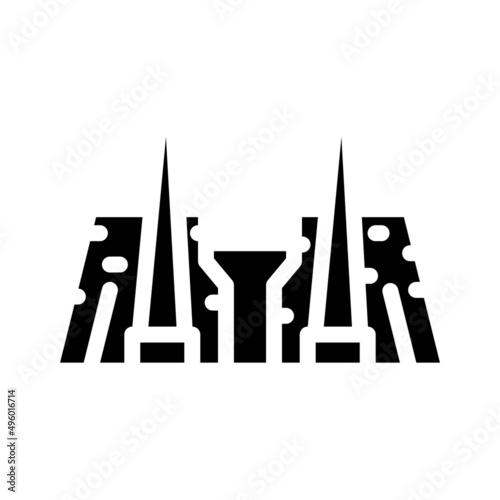 luxor egypt city glyph icon vector. luxor egypt city sign. isolated contour symbol black illustration