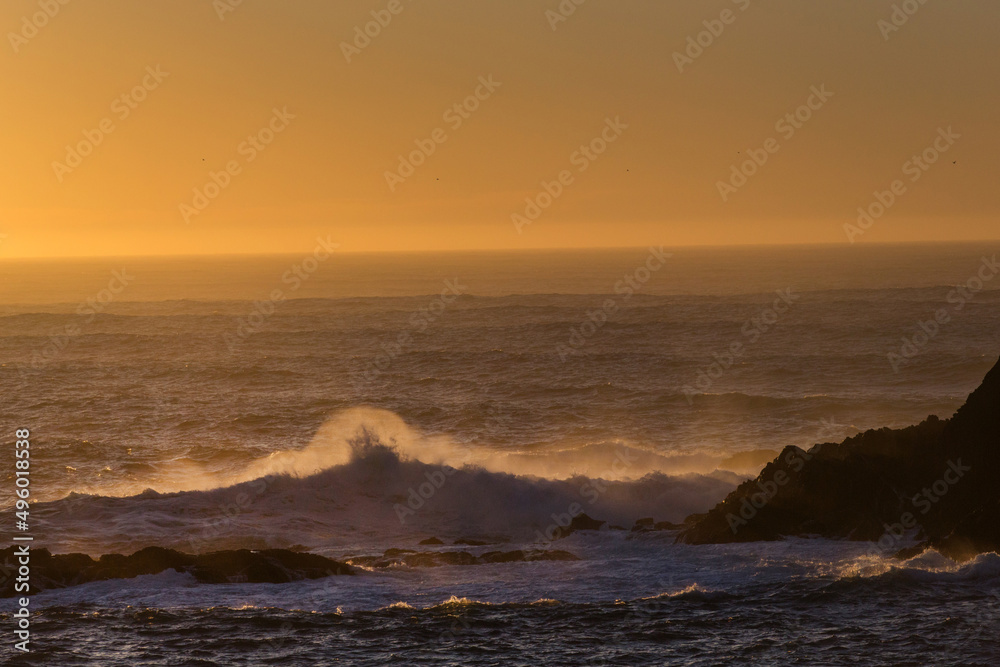 View of the Pacific Ocean along the California Coast, Mendocino, United States. View of the Pacific Ocean along the California Coast, Mendocino, United States.