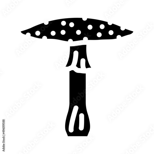 toadstool mushroom glyph icon vector. toadstool mushroom sign. isolated contour symbol black illustration