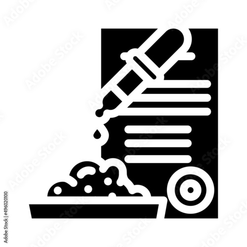 meat quality check glyph icon vector. meat quality check sign. isolated contour symbol black illustration