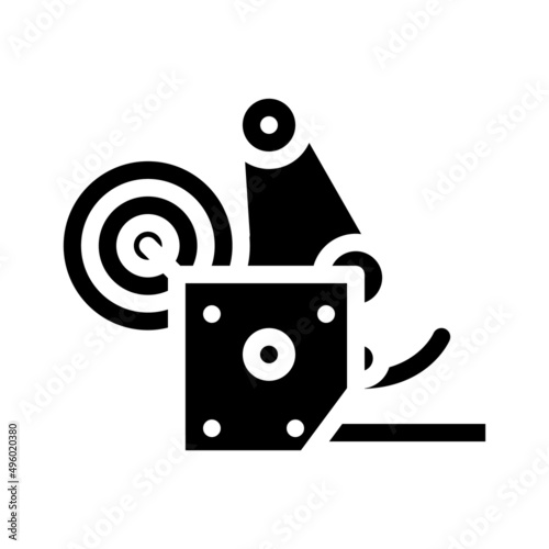 labeler factory tool glyph icon vector. labeler factory tool sign. isolated contour symbol black illustration