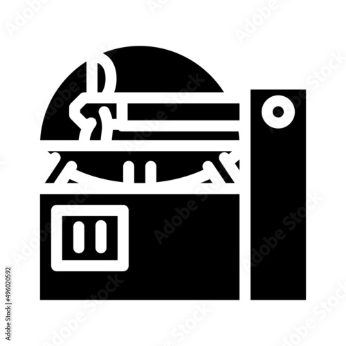 high speed cutter glyph icon vector. high speed cutter sign. isolated contour symbol black illustration