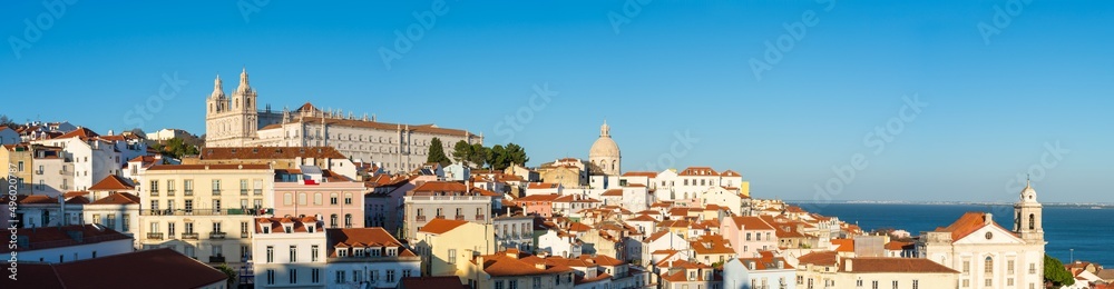 Old town district of Lisbon called Alfama, Portugal