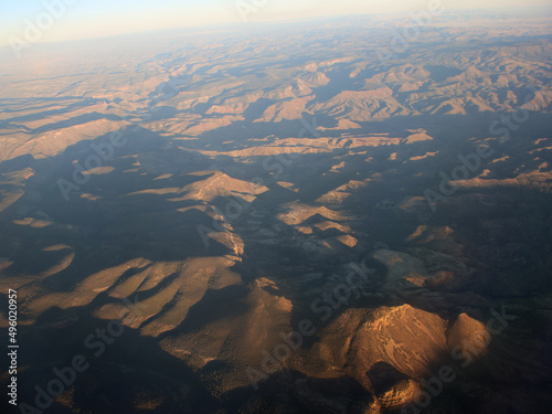 aerial view of the mountains