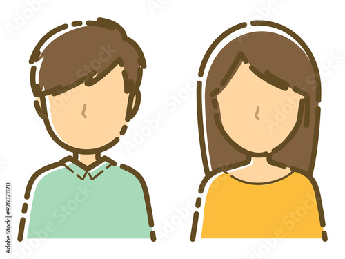 Simple Male and Female Icon Set