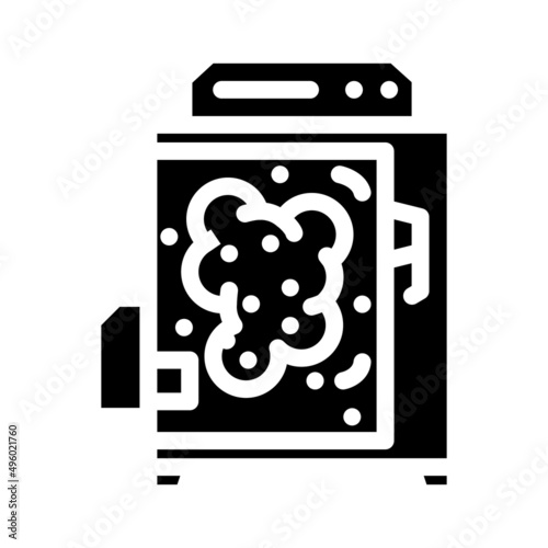 smoking chamber glyph icon vector. smoking chamber sign. isolated contour symbol black illustration